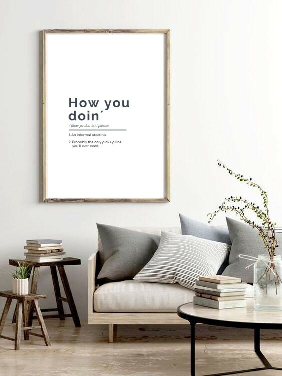 How You Doin Friends Tv Show Definition Instant Download Printable Wall