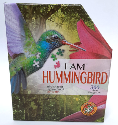 NEW SEALED 300 pc bird-shaped  I Am Hummingbird  puzzle by Madd Capp