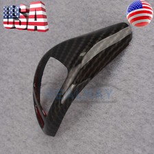 Black Carbon Fiber Gear Shift Knob Cover Trim For Bmw 530i 535i 550i 640i 650i