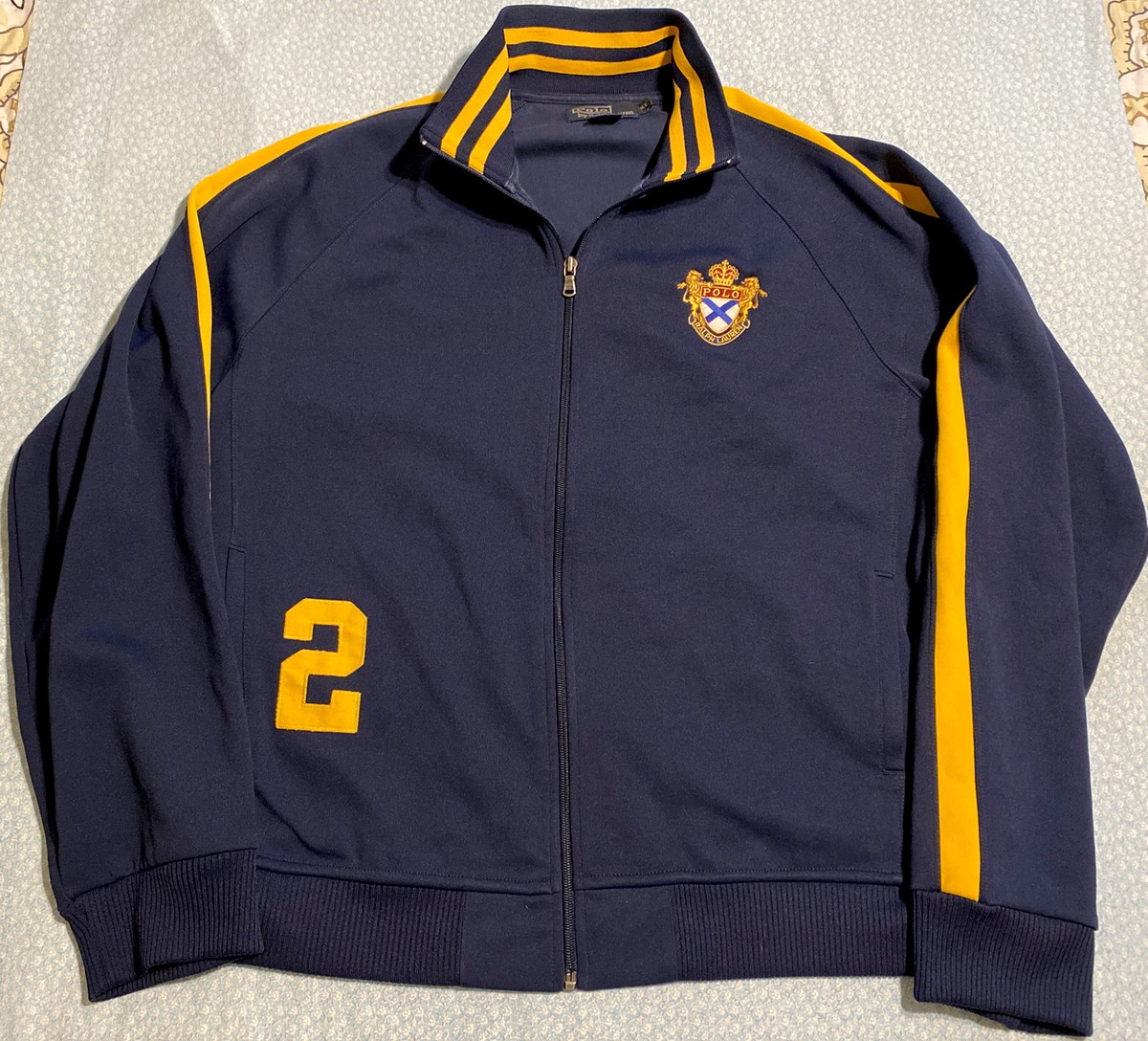Polo Ralph Lauren Crest Number 2 Full Zip Up Track Style Polo Ralph Lauren Crest Number 2 Full Zip Up Track Style