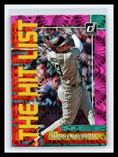 ⚾ MANNY MACHADO 2022 DONRUSS THE HIT LIST PINK FIREWORKS HOLO INSERT # THL-11
