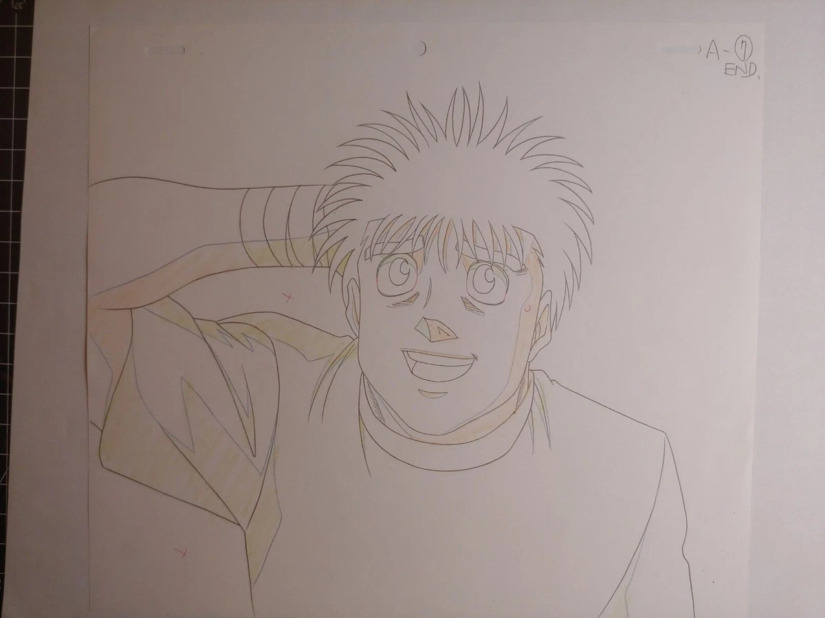 Hajime no Ippo Production Cel Ippo Makunouchi sketch included