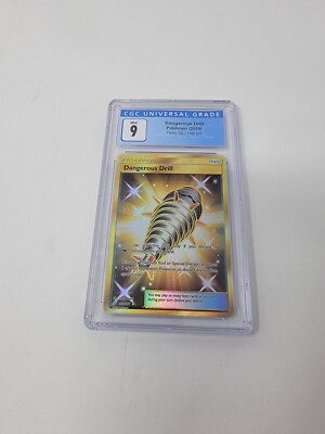 Dangerous Drill 192/181 Gold Secret Rare Pokemon Team Up CGC 9