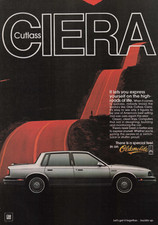 1986 Vintage Print Ad Oldsmobile Cutlass Ciera Special Feeling express yourself