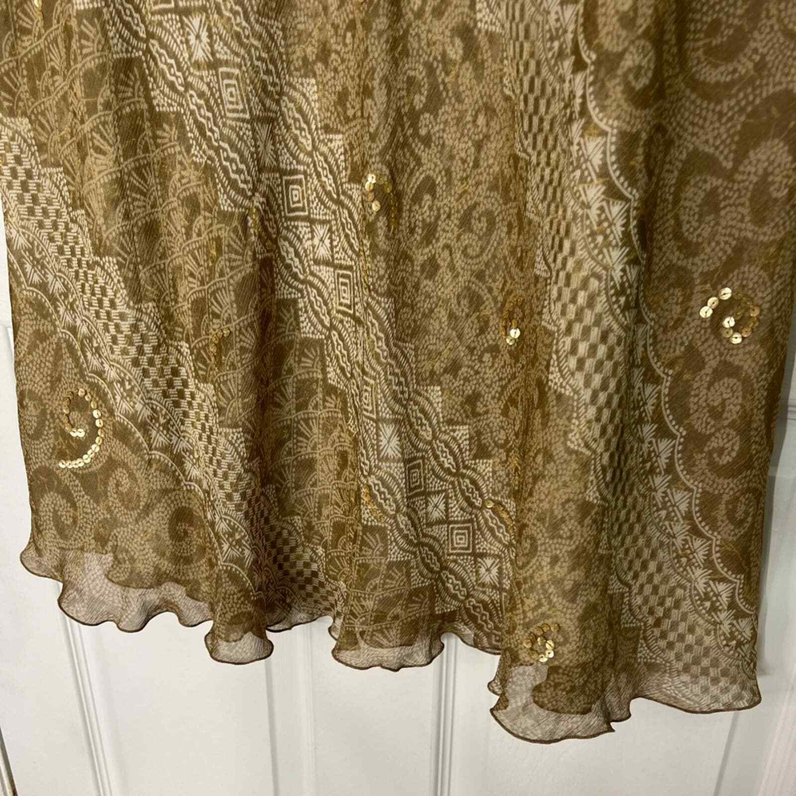 Laura Ashley Womens Vintage Silk Sequins Ruffle H… - image 3
