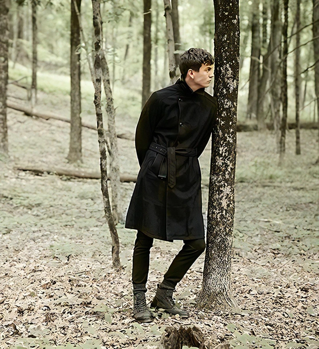 John varvatos trench best sale coat