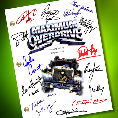 Maximum Overdrive Signed Autograph Script Reprints 114 Pages Stephen King