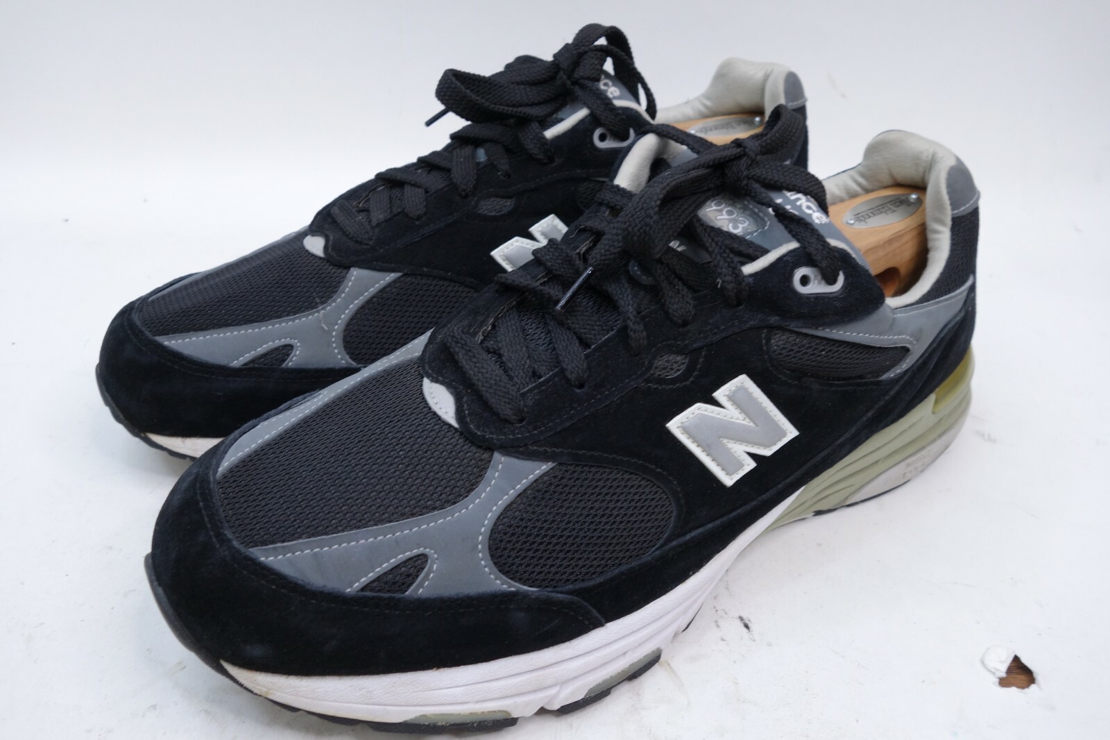 Size 15 - New Balance 993 Black White 