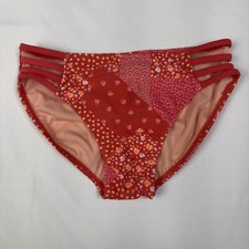 Art Class Bikini Bottom Coral Floral Print Girl's Size Large 10/12