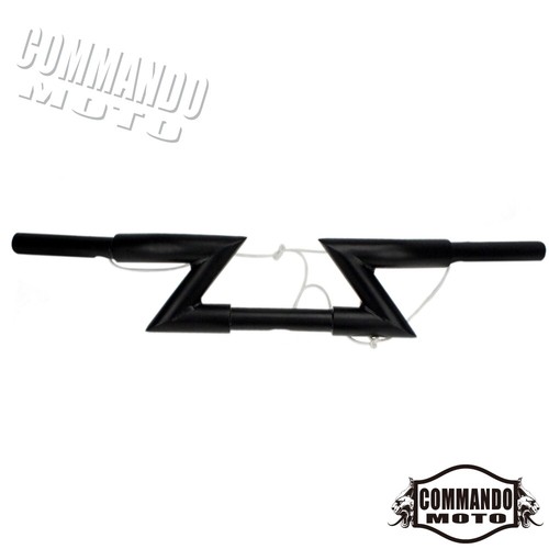 1" Handlebars Z Bar For Harley Dyna Softail Sportster Chopper Bobber Cafe Racer - Picture 5 of 8