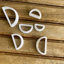 Half Circle Polymer Clay Cutters Available in Different Sizes or by Set of 6