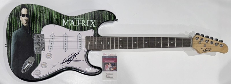 KEANU REEVES SIGNED CUSTOM ELECTRIC GUITAR THE MATRIX NEO DOGSTAR JSA COA