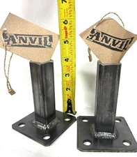 2 HANDRAIL 1" POST Repair feet WELD ON to 1" legs 4"H loose broke railing posts