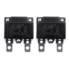 ZOOKOTO 2Pcs 125/250V AC 32V DC Thermal Circuit Breaker 7amp AUTO Reset... 