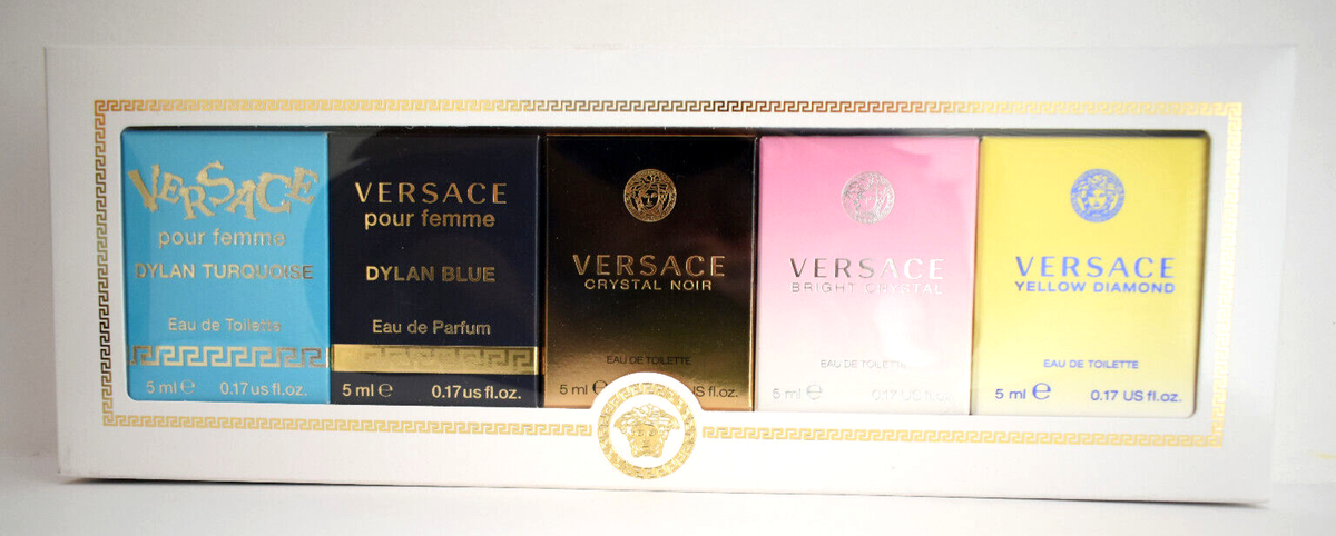 Versace EDP & EDT 5 Piece Mini Perfume Gift Set 5ml Each ~ NIB