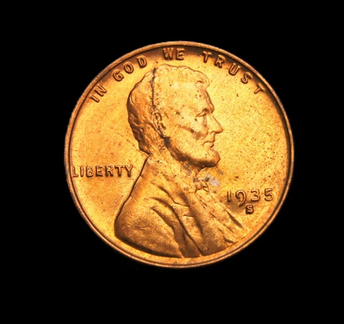 1935-S Lincoln Wheat Cent  Gem BU