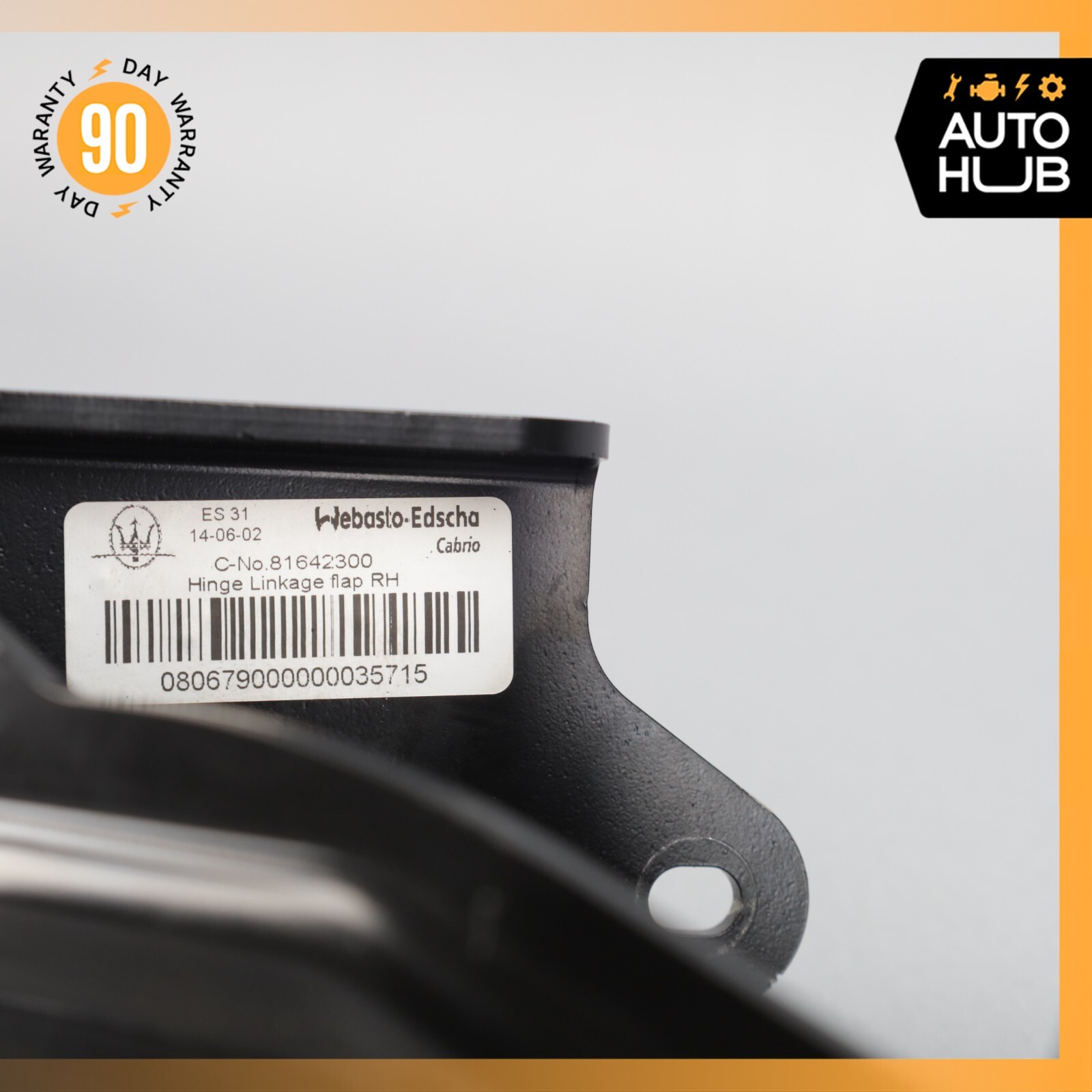 10-19 Maserati GranTurismo S M145 Convertible Rear Right Side Flap Hinge OEM 43k