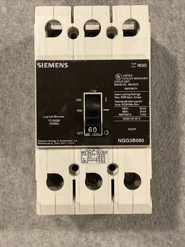 SIEMENS NGG3B060L / NGG3B060L Leitungsschutzschalter Formgehäuse thermisch magnetisch - Bild 2 von 11