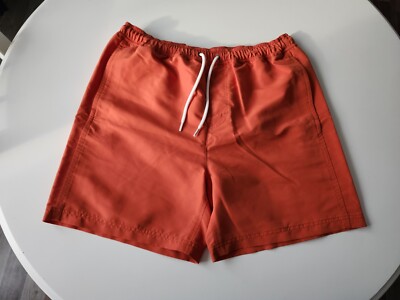 Nwt Coach Signature Magic Print Swim Trunks Deep Orange Men Size Large Rare New