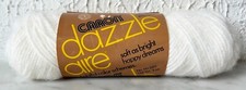 Vintage Caron Dazzleaire Worsted 4 Ply Yarn - PARTIAL Skein White 2601