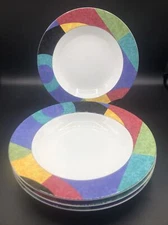 Mikasa CALIFORNIA CURRENTS Set of 4 - 8 1/2 Soup Bowls M5101 Replacements