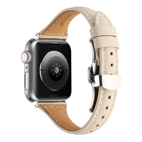 Slim Women Leather Band Strap for Apple Watch 9 8 7 6 5 Ultra 2 40/44/41/45/49mm - Picture 51 of 51