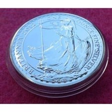 2012 UK  £2 Britannia  1 Oz Silver  Coin BU. (In Capsule)