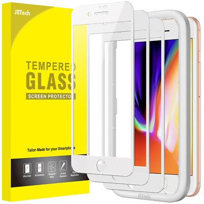 JETech Full Coverage Screen Protector for iPhone 8 Plus/7 Plus 5.5-Inch, 3-Pack