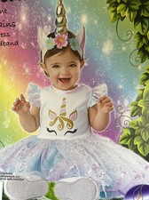 Halloween Costume Baby Girl 12-18 mo UNICORN Fancy 2 pc Dress-Up Play Photos NWT