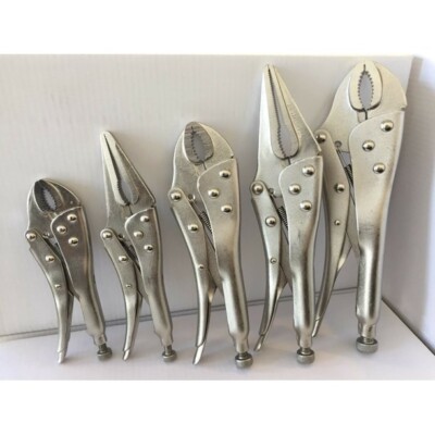 Locking Pliers Set ( 5Pack) 5'', 6.5'', 7'', 9'', 10'' - Code Auto Tool #00130