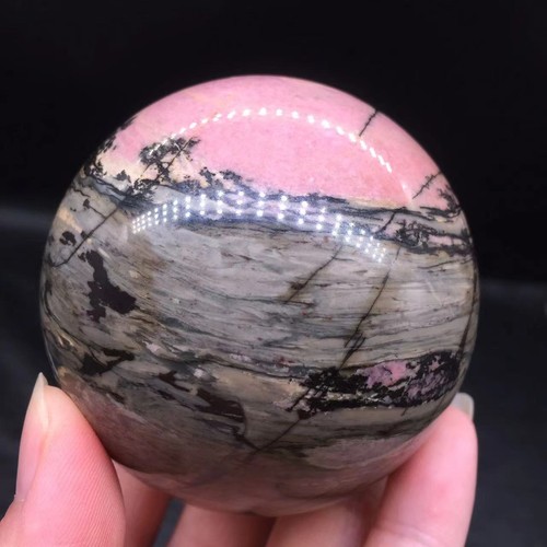 Natural Rhodonite Stone Crystal Ball Sphere+Free Stand Healing Decorat Reiki 1Pc - Picture 21 of 21