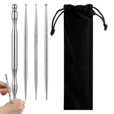 4 Pcs Stainless Steel Acupuncture Acupressure Pen Facial Reflexology Tools