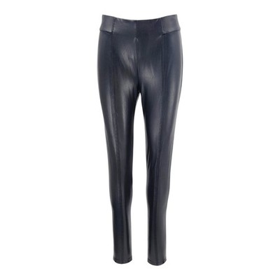 M&S Collection Leggings Lederoptik hoher Bund UK Größe 12