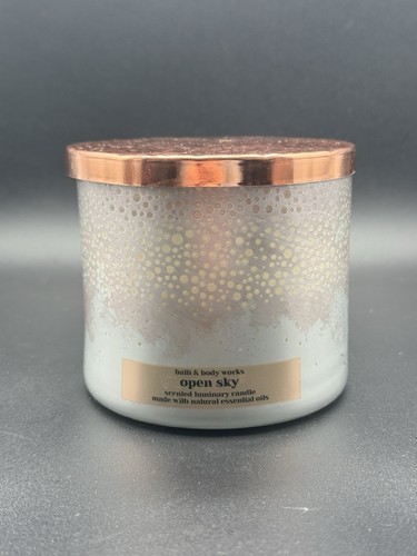 Bath Body Works OPEN SKY Candle 3 Wick 14.5oz Jar Blackberry Vanilla Violet New