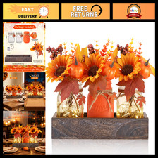 Fall Mason Jar Centerpieces for Thanksgiving Table Decor - Rustic Autumn Decorat