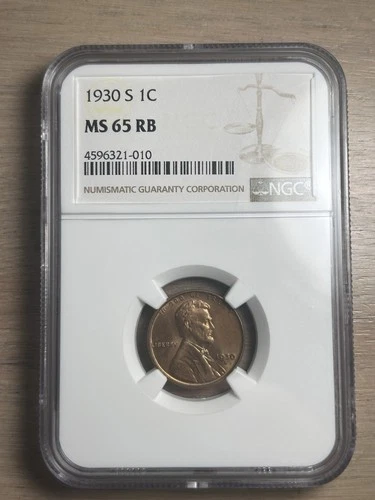1930 S Lincoln Wheat Cent MS65 RB NGC