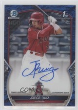 2023 Bowman Chrome Prospect Blue Lunar Crater Refractor /150 Jorge Ruiz Auto 2o0