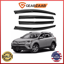 Out-channel Window Sun Vent Visor Rain Guard Deflector For Toyota Rav4 2013-2018