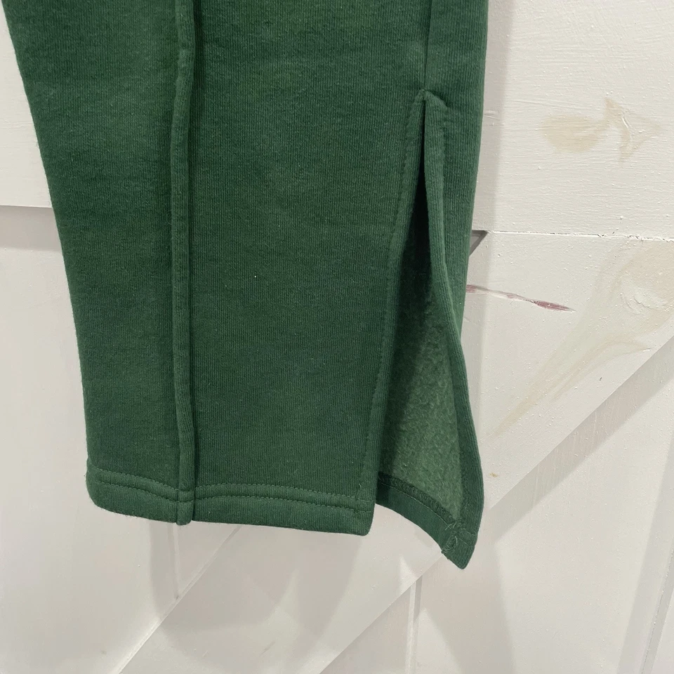 Boohoo Verde Esmeralda Jogger M Pierna Dividida Vellón Elástico Corbata Cintura Foto 4 de 4