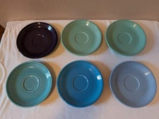 6 Vintage Fiesta Homer Laughlin China Co 6" Saucers