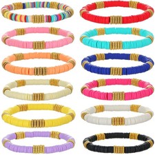 12pcs Friendship Bracelets Beaded Bracelets Heishi Bracelet Cute Bracelets - 05