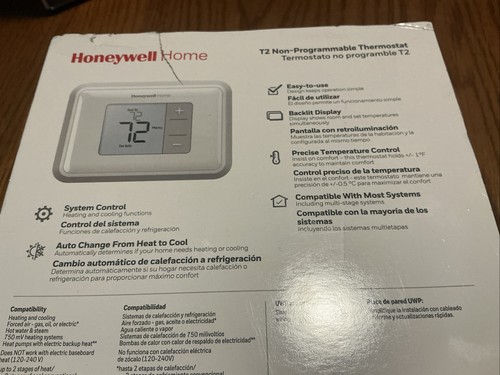 Honeywell T2 nicht programmierbarer Thermostat mit Digitalanzeige RTH5160D - Bild 3 von 3