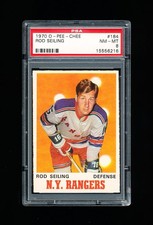 1970 OPC HOCKEY 184 ROD SEILING PSA 8 NM-MINT RANGERS