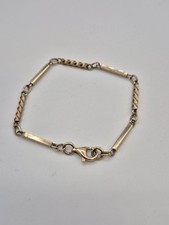 Vintage 9ct Gold Bracelet, Solid, Approx 8 Inch, 10.64g, Fully Hallmarked