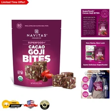 Nutritious Cacao Goji Power Snacks – Organic, Non-GMO, 8oz Superfood Bites