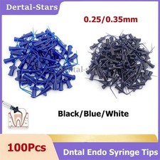 Dental Irrigation Syringe Tip Calcium Hydroxide Delivery Needle Tips PVC 0.25mm