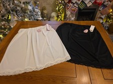 2  Marlon Polyester Lace Trim Cling Resist 24" Underskirt Size 20/22