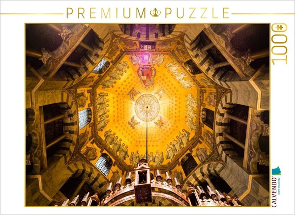 Calvendo Puzzle Aachen Cathedral, Octagon | 1000 Pieces, Finished Size 25.2 × 18-image
