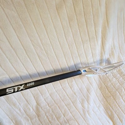 STX 6000 Lacrosse Complete Stick Black Shaft with White Head
