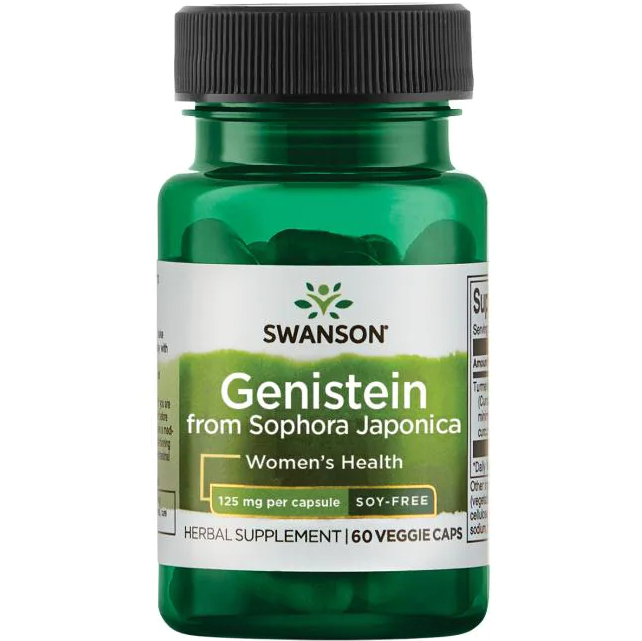 Swanson Genistein - Sophora Japonica Soy Free 125mg 60 Capsules
